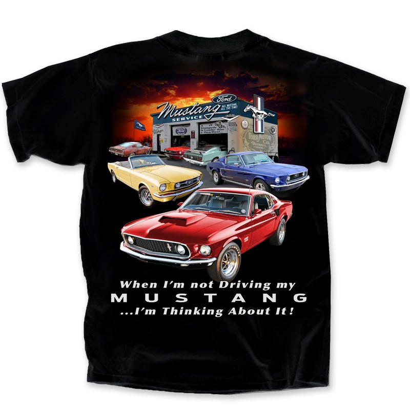 T-Shirt Thinking About Mustang Black