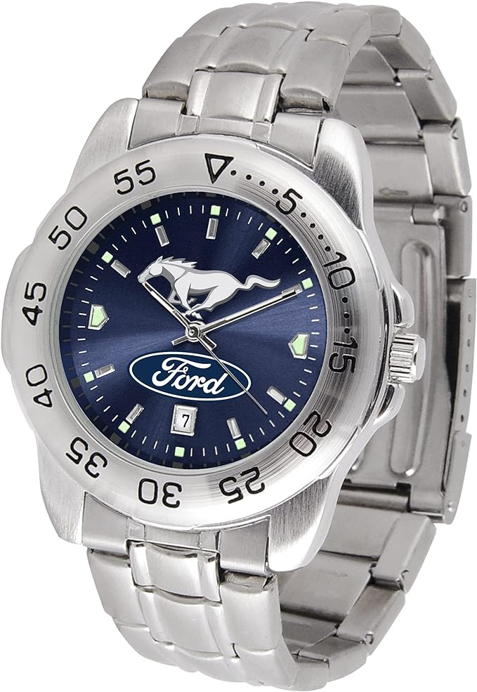 Ford Mustang Armbanduhr silber - Ford Pony Sport Steel Series
