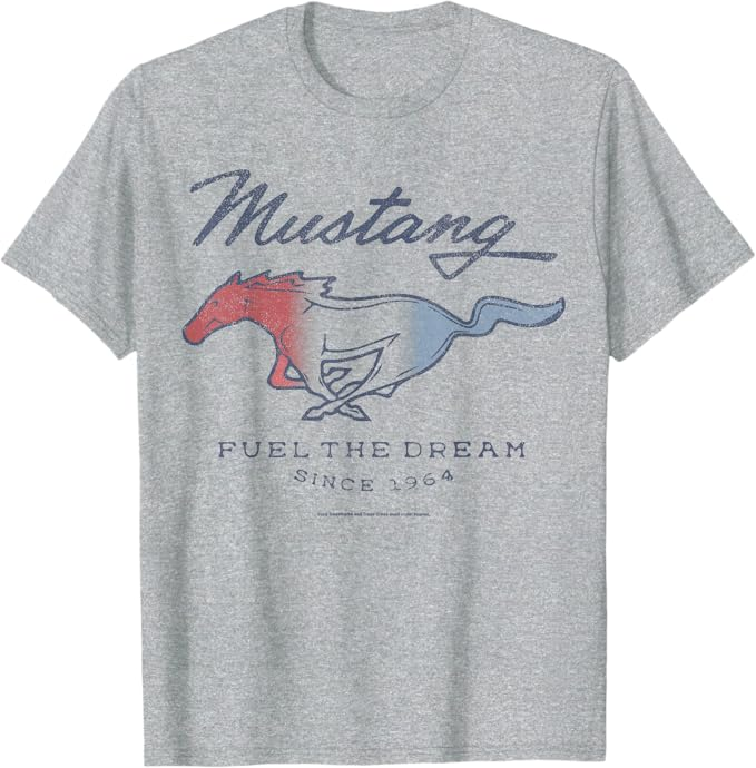 Ford Mustang T-Shirt Fuel The Dream - graumeliert