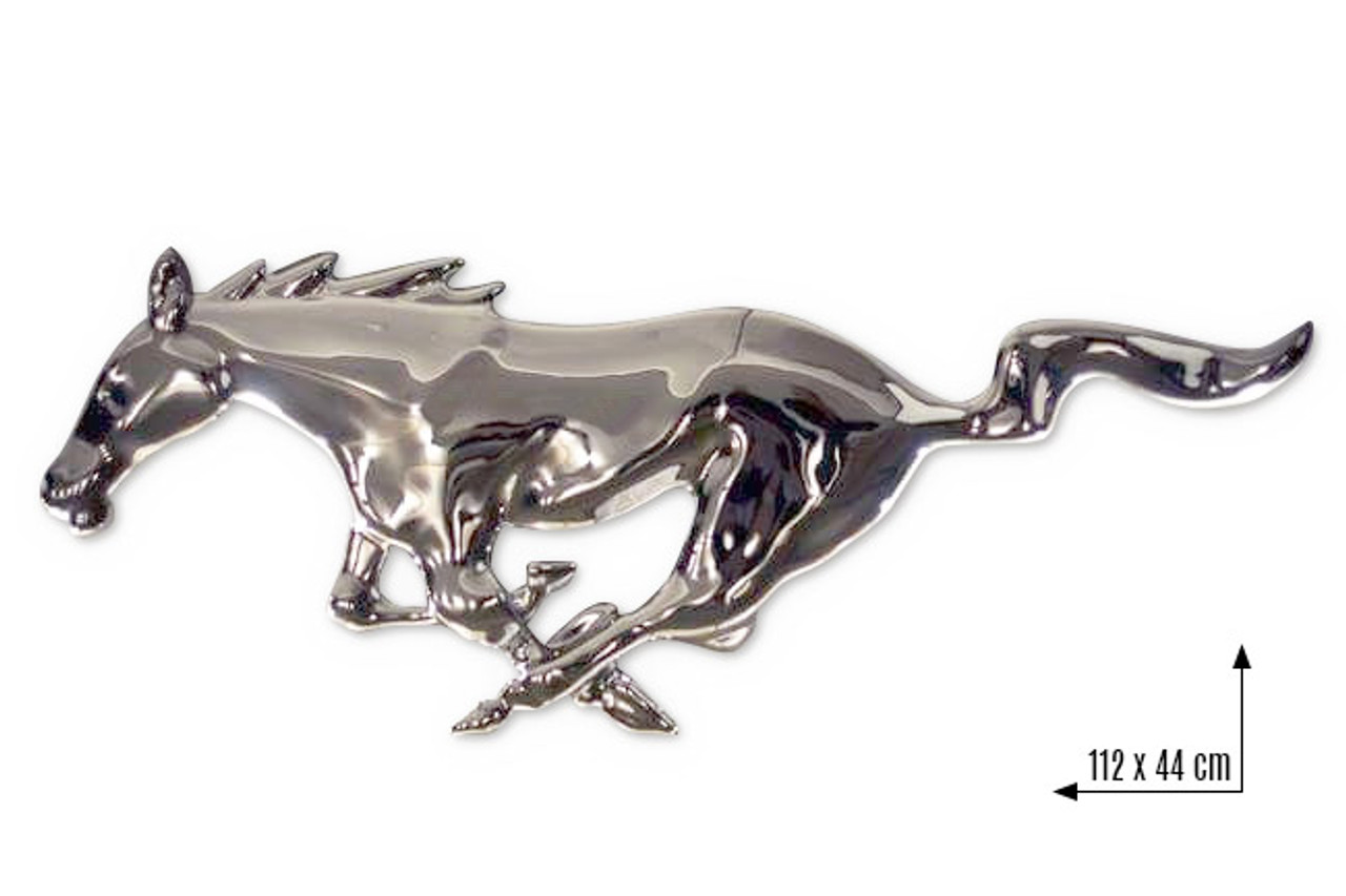 Ford Mustang Dekoration - XXL Deko Running Horse - Chromglanz für dein Zuhause