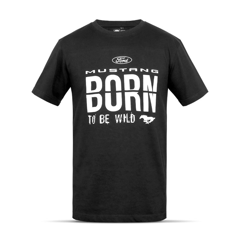 Ford Mustang Born to be wild T-Shirt - schwarz/weiß