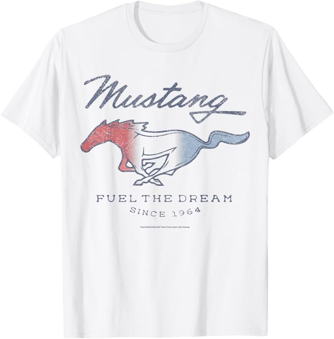 Ford Mustang T-Shirt Fuel The Dream - weiß