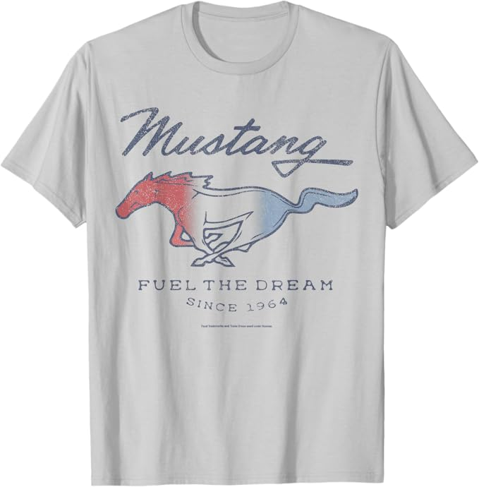 Ford Mustang T-Shirt Fuel The Dream - silber