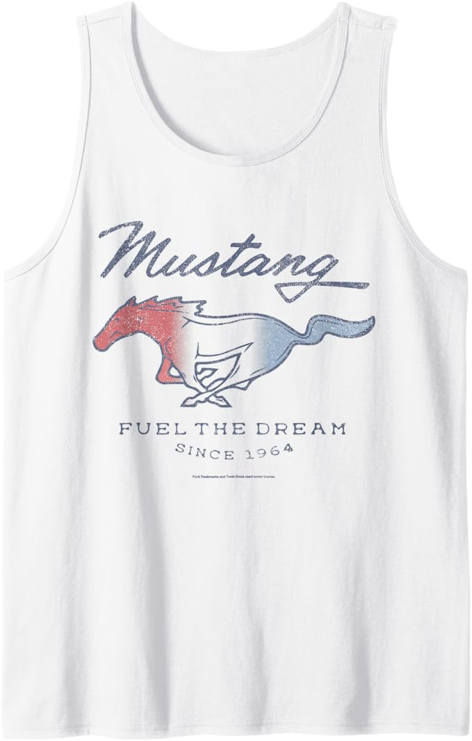 Ford Mustang Tank Top Fuel The Dream - weiß