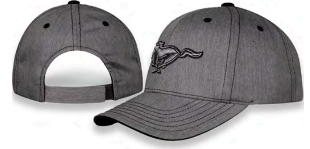 Ford Mustang Baseball-Cap in graumeliert mit grauem Running Horse