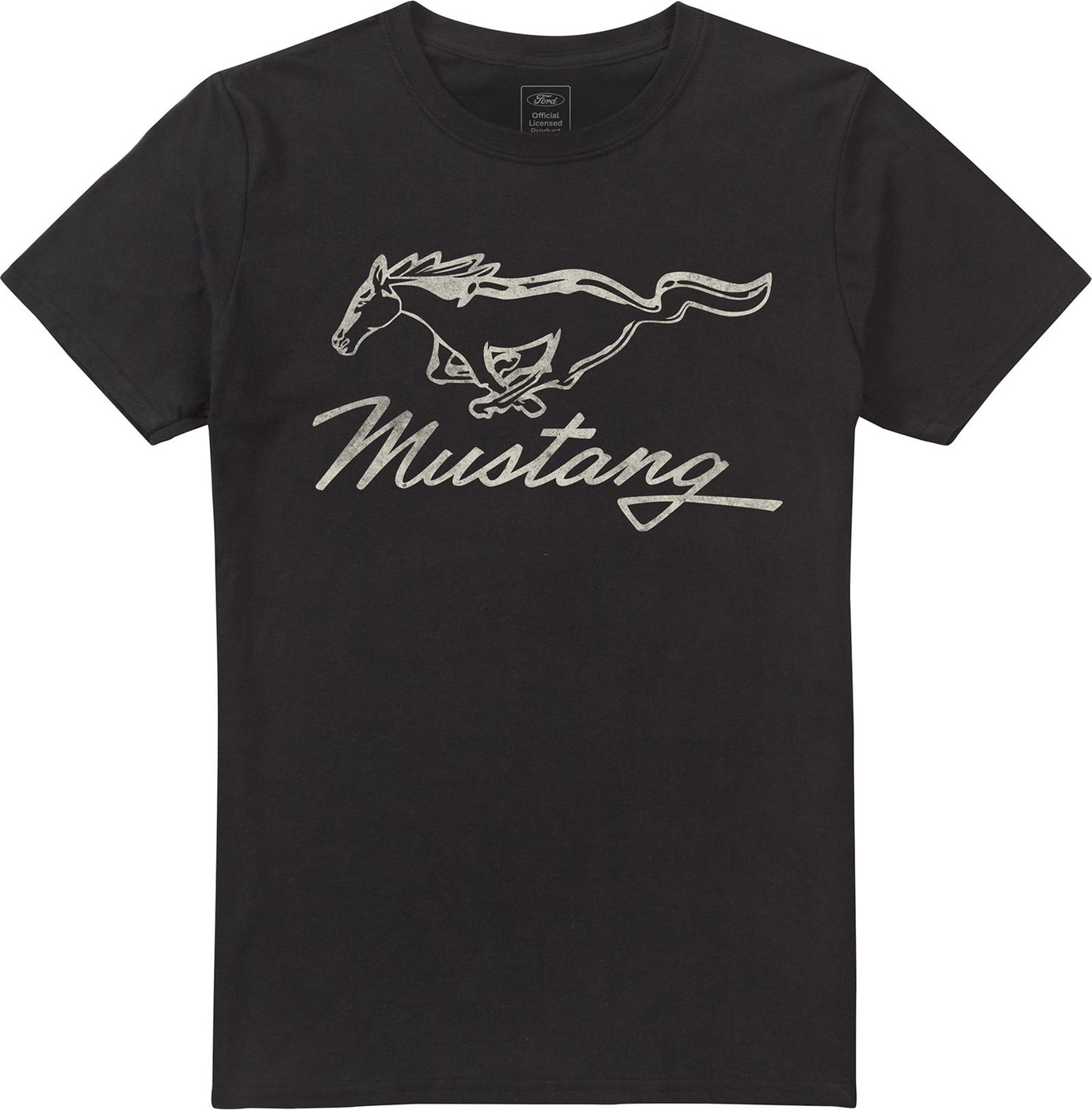 Ford Mustang T-Shirt mit Running Horse und Schriftzug