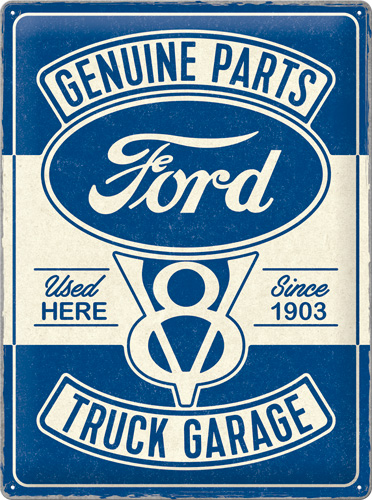 Ford Blechschild V8 Truck Garage 30x40cm