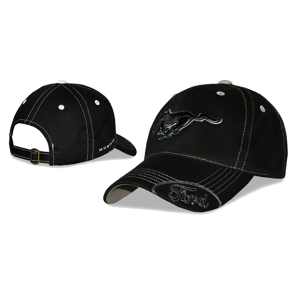 Ford Mustang Baseball schwarzem mit schwarz Horse Running Cap