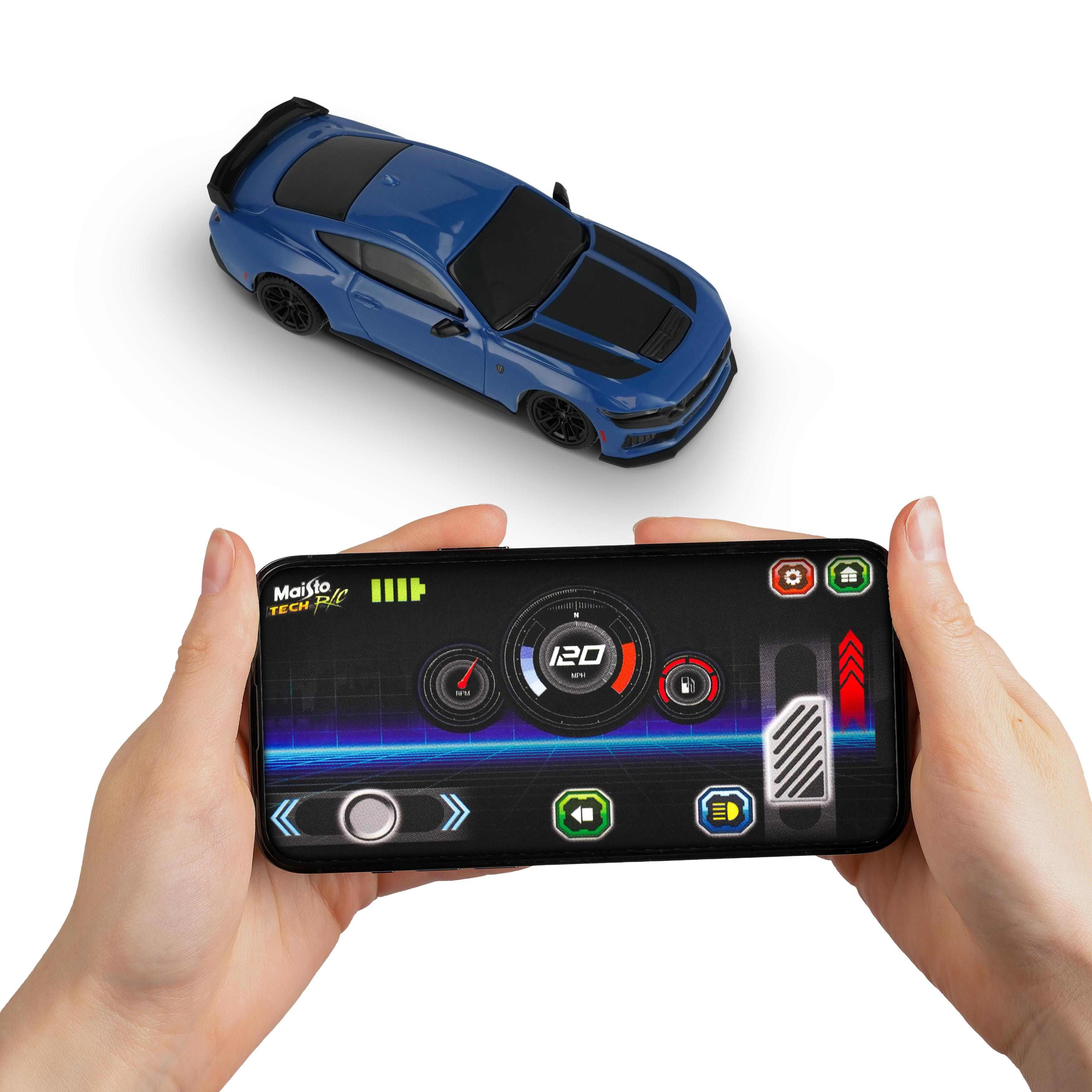 Ferngesteuertes Auto - Ford Mustang Dark Horse, Bluetooth 5.0, 1:41 Blau