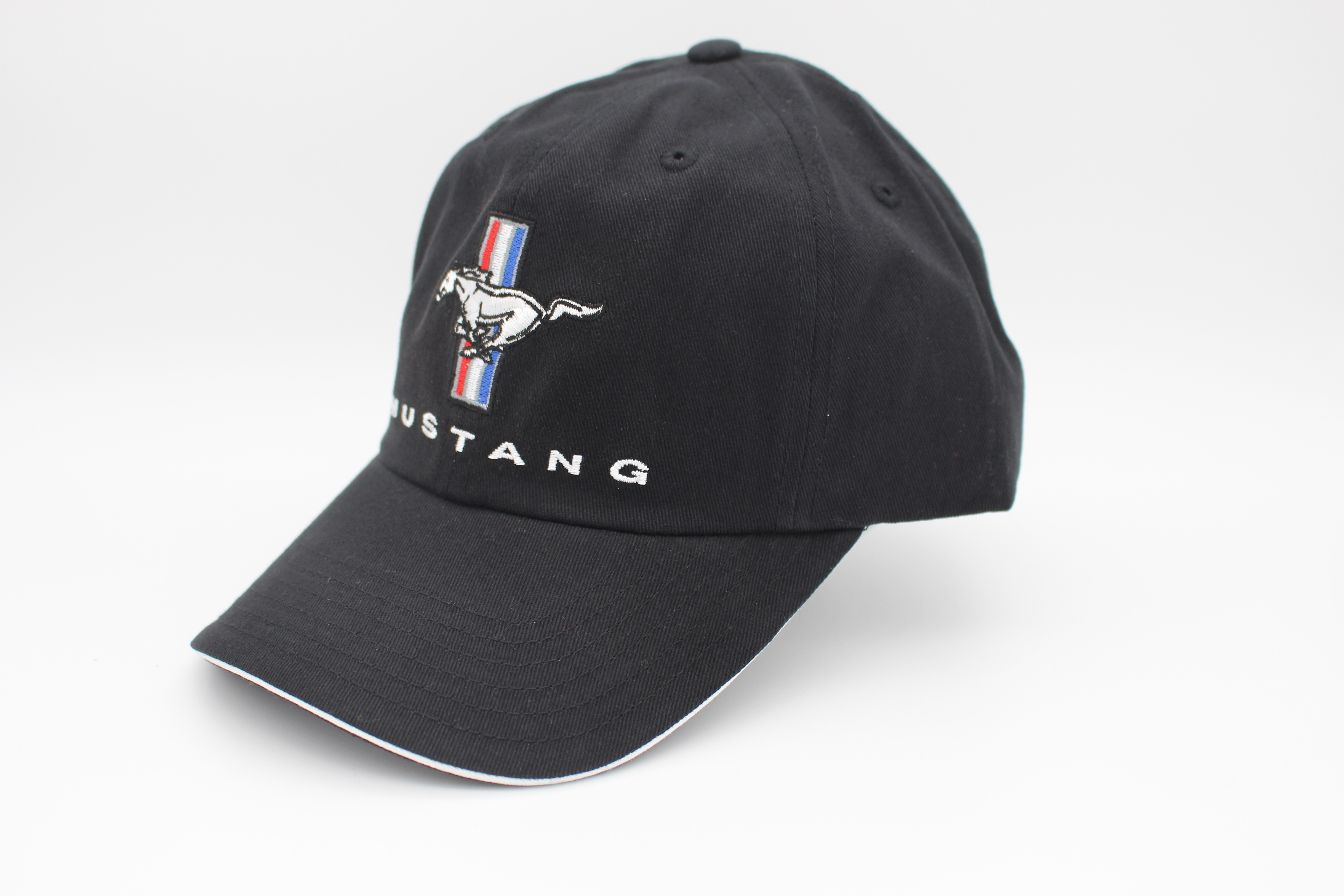 Ford Mustang Baseball Cap schwarz mit Tri-Bars