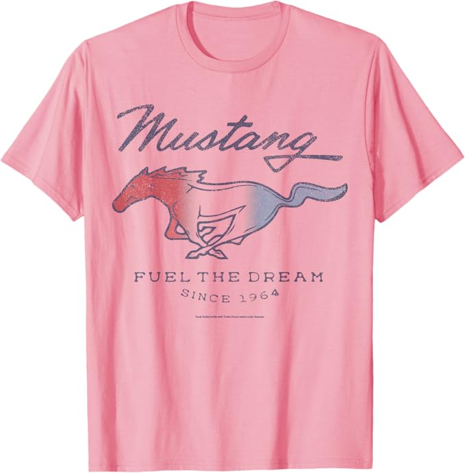 Ford Mustang T-Shirt Fuel The Dream - rosa