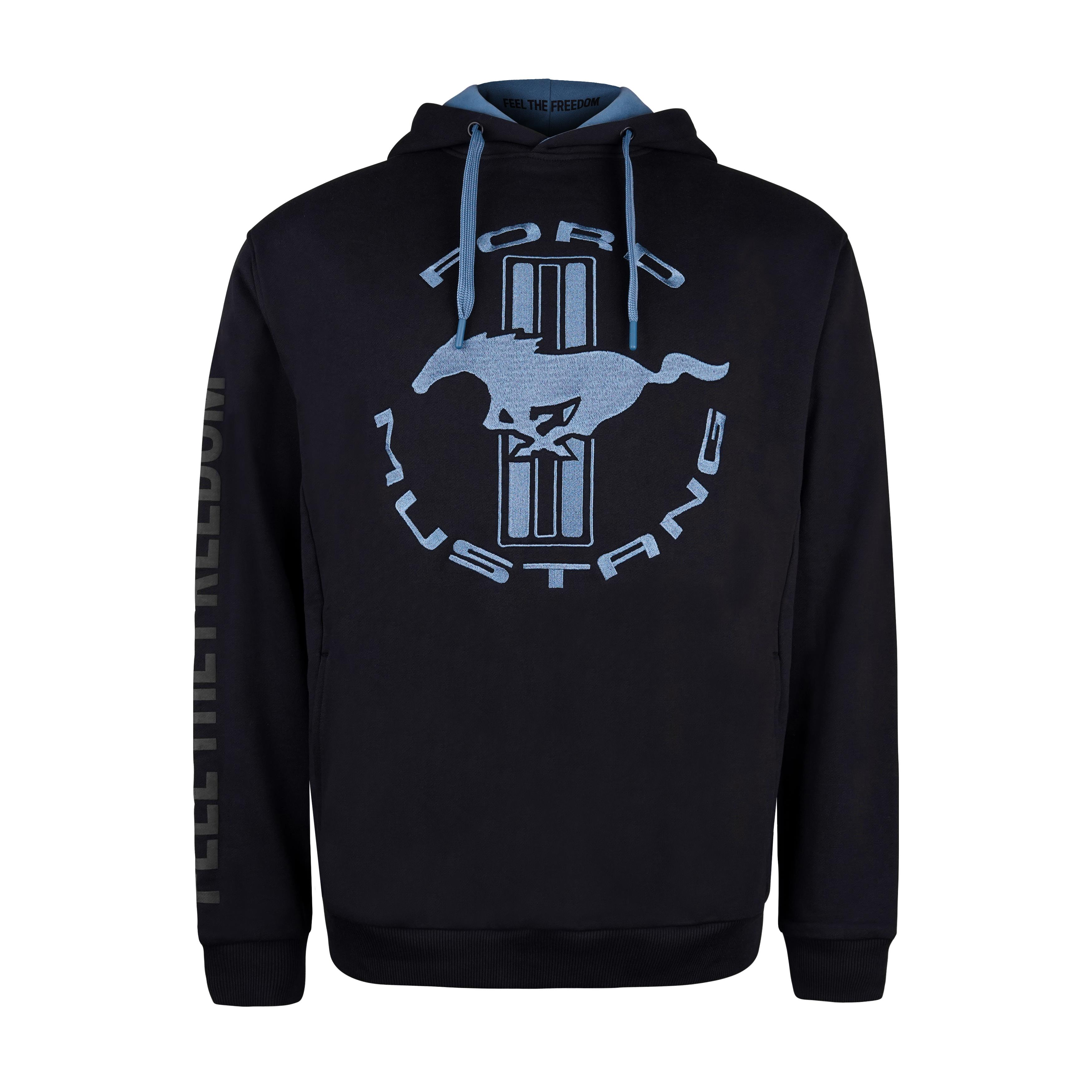 Ford Mustang Hoodie Feel The Freedom - schwarz petrol