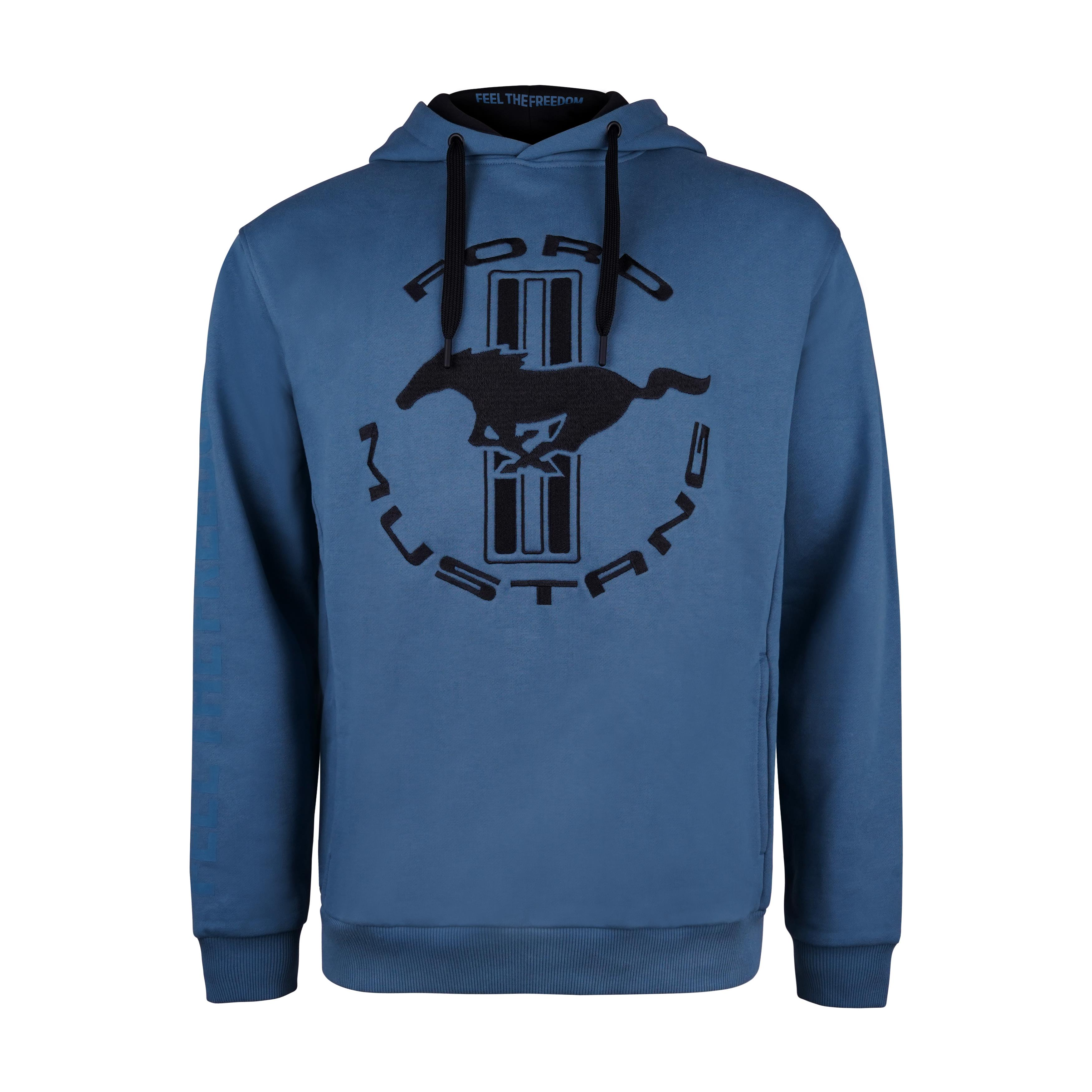 Ford Mustang Hoodie Feel The Freedom - petrol