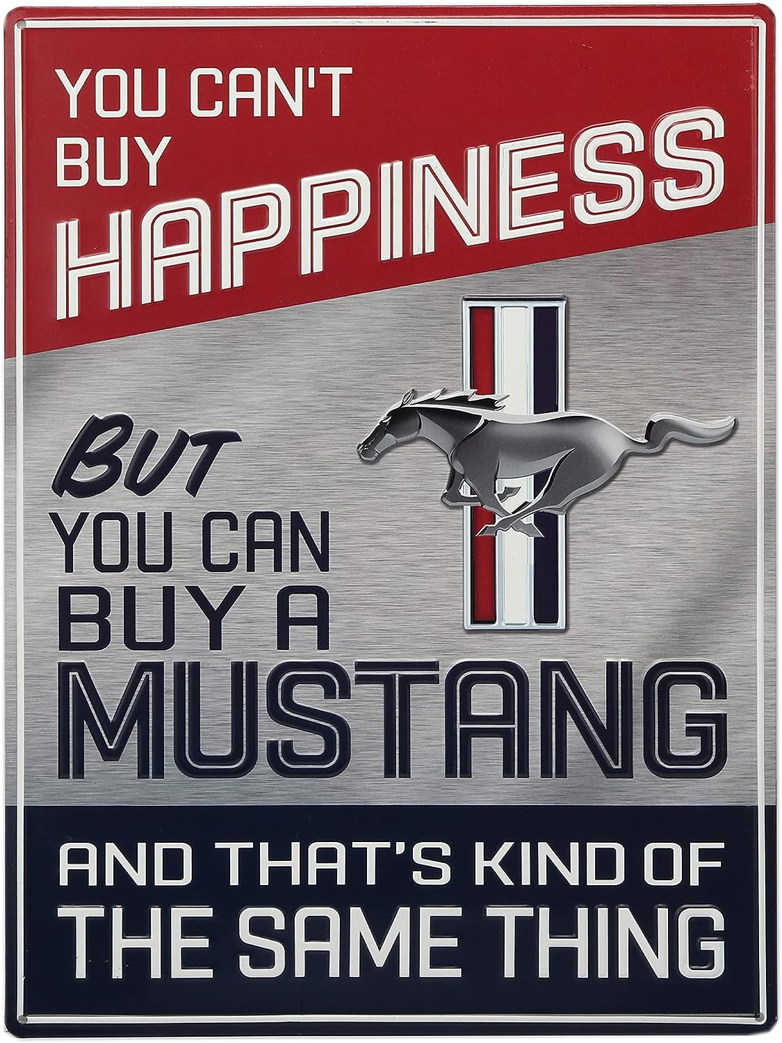 Ford Mustang Blechschild: You can't buy Happiness, 30x40cm